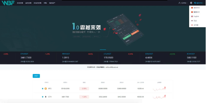 Q175-WBF多语言交易所全功能源码 | 支持申购、平台币、币币、杠杆与合约 | 含VUE工程源码与安装教程